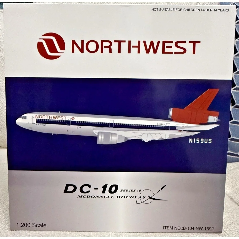 INFLIGHT/NORTHWEST AIRLINES/DC-10-40/N159US/B-104-NW-159P/1:200/NEW/MSNWD100623